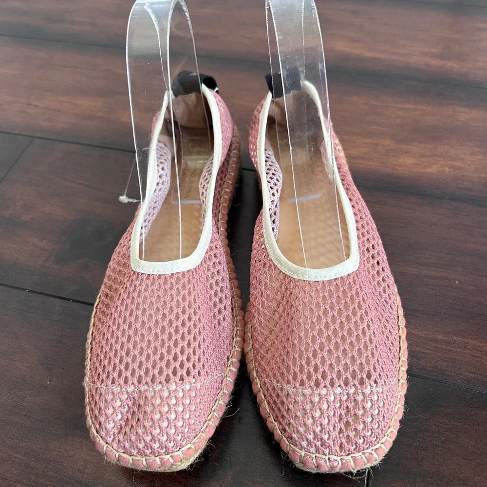 Naguisa Allium Woven Mesh Espadrilles Dusty Rose/Pink Shade NWOB Women size 37